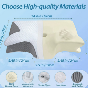 Ergonomic Memory Foam Cervical Pillow.