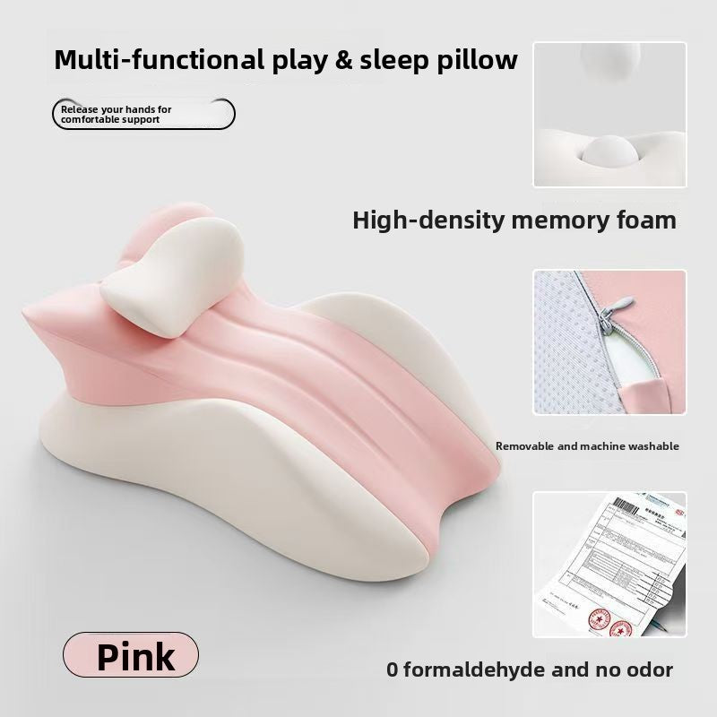 Multifunctional Lying Down Pillow with Memory Foam